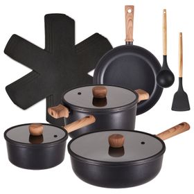 Chenshia 13pc Titanium Coating Non-Stick Cookware Utensil Set Gas