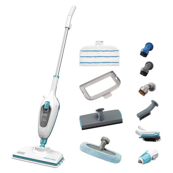 BLACK+DECKER 1300W 10-in-1 Steam-mop with portable steamer