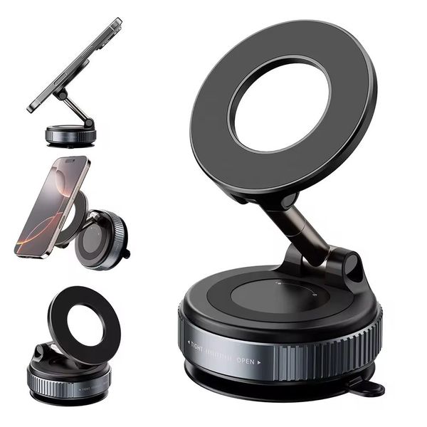 Magnetic Phone Holder Suction Cup Rotating Bracket-One-Handed-360 Rotation