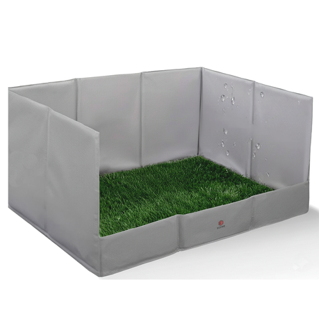 Dog Potty Training Mat Indoor Potty Trainer Puppy Grass Pad With Pee Baffle Image