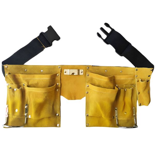 Leather Tool Belt Carpenter Construction Work Apron Tool Storage Pouch Belt