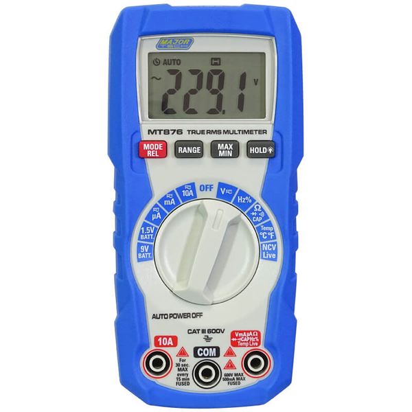 Major Tech - True RMS 600V AC/DC Multimeter (MT876)