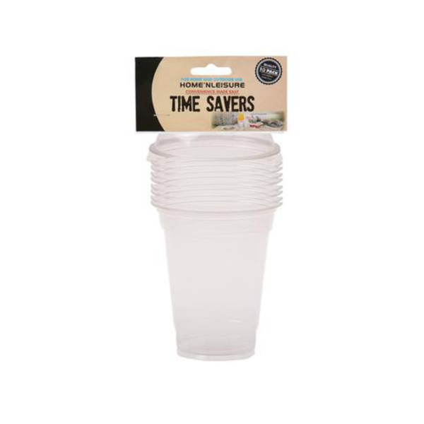 Home 'n Leisure Homeware- Clear Plastic Cups With Lids