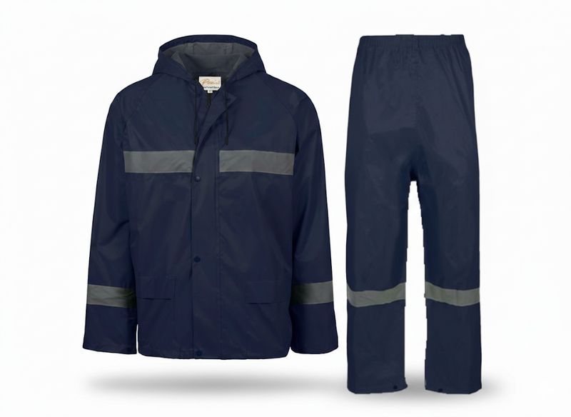 Passion High Visibility Reflective Tape Rubberized 2 Piece Rain Suit