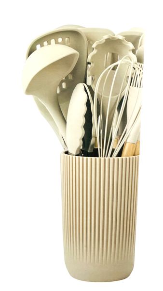 Non-Stick Utensil Set with Holder - 11 Piece Silicone