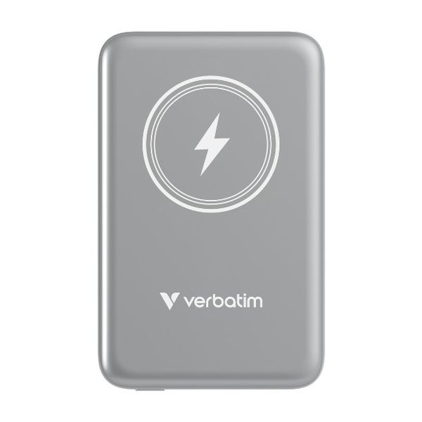 Verbatim Charge 'n' Go 10000mAh Magnetic Wireless Power Bank - Grey