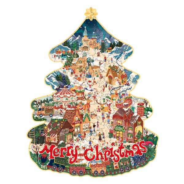 Rowood By Robotime Christmas Town Wooden Jigsaw Puzzle