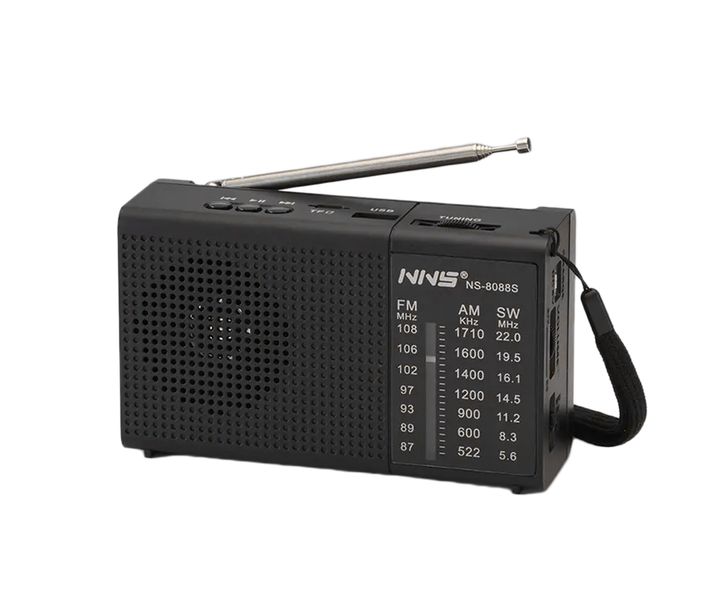 FM/AM/SW1-6 8 Band Radio with BT speaker, Rechargeable Battery NS-8088BT
