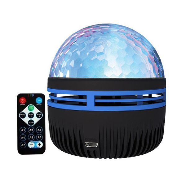 LED remote control rotating starry sky projection night light