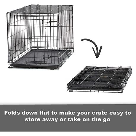 Folding Metal Cat Bird Dog Crate Pet Cage Large