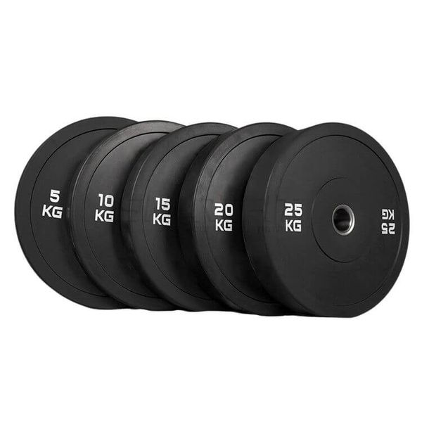 AFRI101 Black Olympic Rubber Bumper Plate Pair