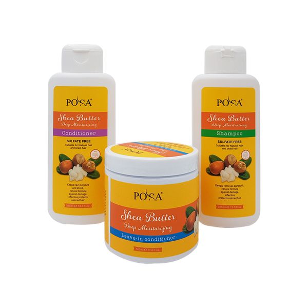 Shea Butter Deep Moisturising Sulfate-Free Twin Pack 385ml &amp; Leave-in 500ml