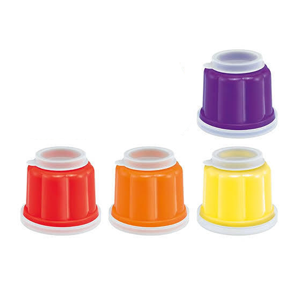 120ml Multi-Colour Dome Shaped Jelly Moulds with Lids IB-197