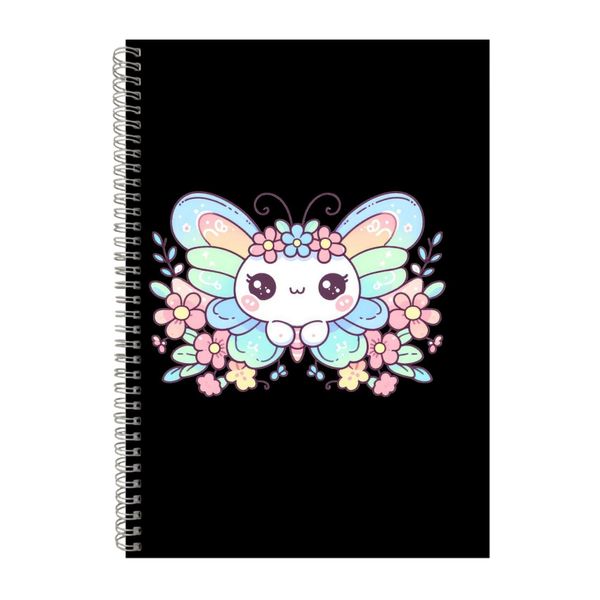 Butterfly A4 Notebook Spiral Lined Trendy Notepad Dandelion Idea 327