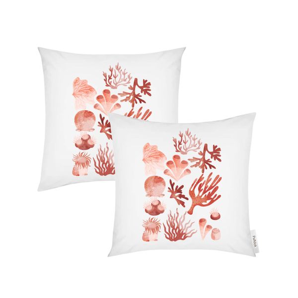 Pandok - Scatter Cushion Cover Set - Watercolour Coral