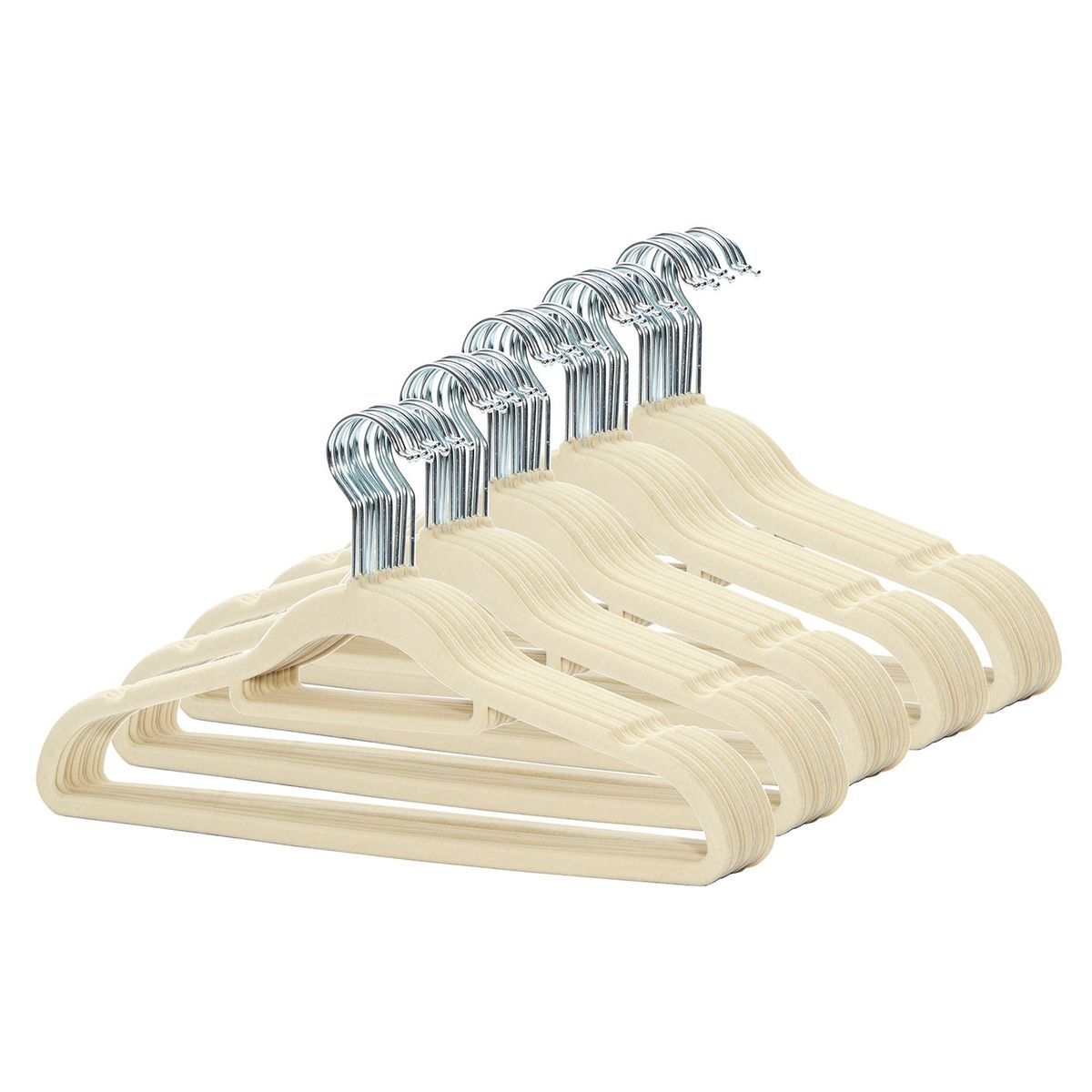 Clothes Hangers, 100 Count, Cream