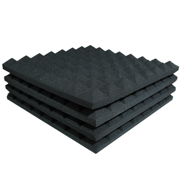 Hush Echo - Grey Pyramid Acoustic Sound Foam Panels 1sqr meter (4pack)