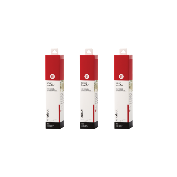 Cricut Smart Iron-on 33x273cm 1 sheet (Red) 3 for 2 Bundle