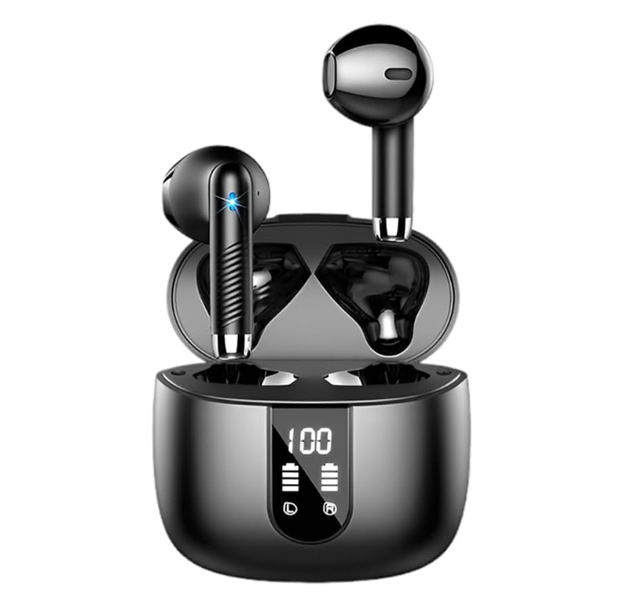 Wireless Earbuds Bluetooth 5.3, 13mm Driver HiFi Stereo Sound, 30H Playtime