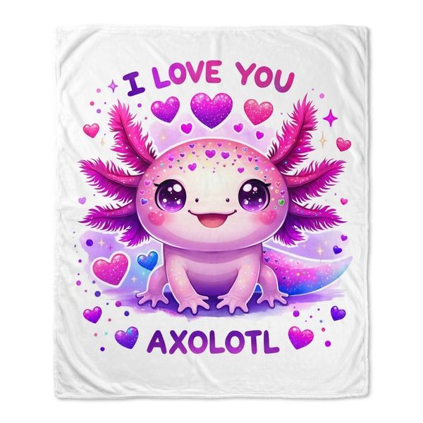 Axolotl Fleece Blanket (130 x 150 cm)