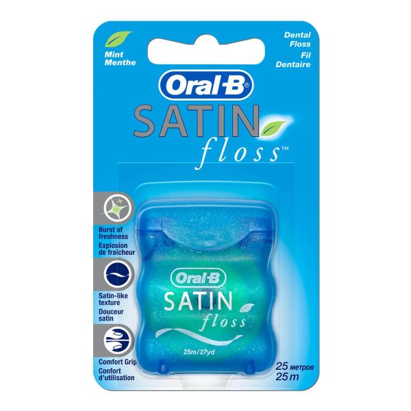 Oral B Satin Floss Mint Pack Of 3 - 25m