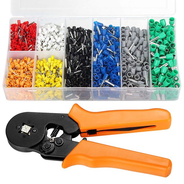 Electroid 800pc Insulated Bootlace Ferrule Terminal Set &amp; Crimping Pliers