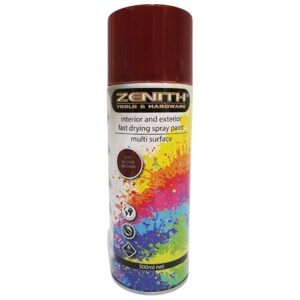 Zenith - Spray Paint - 300ml (Gloss Brown - A11)