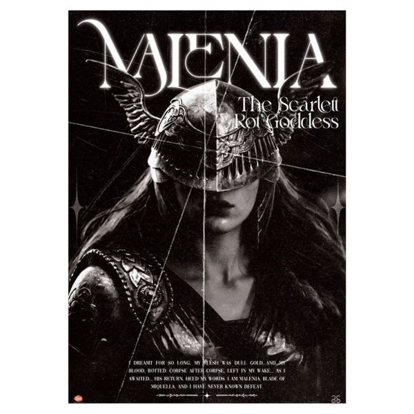 Malenia Elden Ring Black - A1 Poster