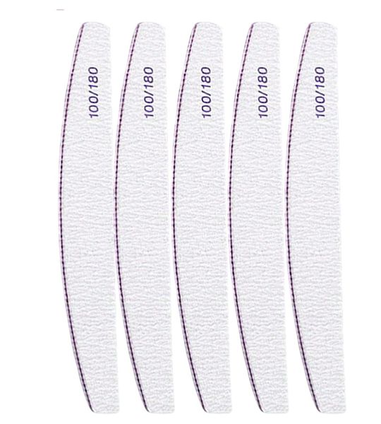 5 Piece Pack 100 -180 Grit Double-Sided Nail Files