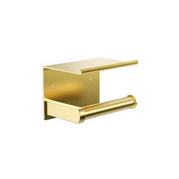 Brushed Gold Stainless Steel Toilet Paper Holder