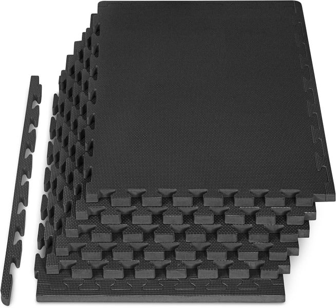 18 Tiles Gym Floor Mat, EVA Foam Puzzle Gym Mat, Interlocking Floor Tiles