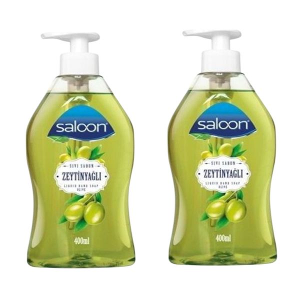 Saloon Liquid Hand Wash Soap - Olive - 400ml - 2 Pack