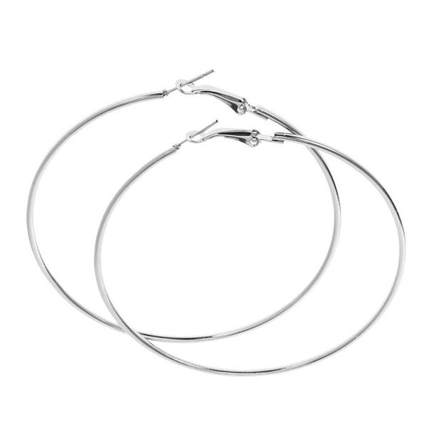 Azov™ Large Hoop Earrings - Silver Black &amp; Gold - Medium - Oversized