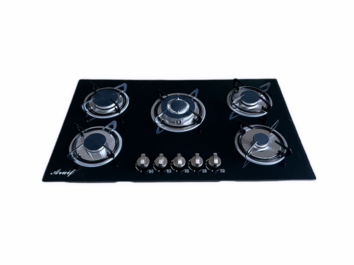 Aruif Built-In Tempered Glass 5 Burner Gas Stove 30 Inch NG LPG Stove ...