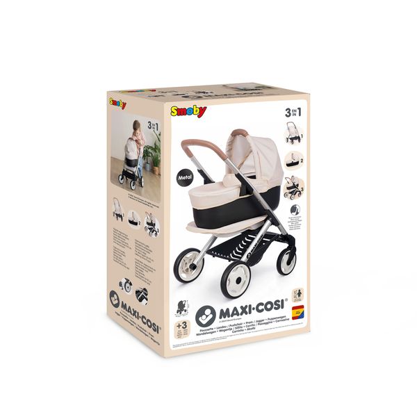 Smoby Maxi-Cosi Combi 3-in-1 Pushchair &amp; Pram beige