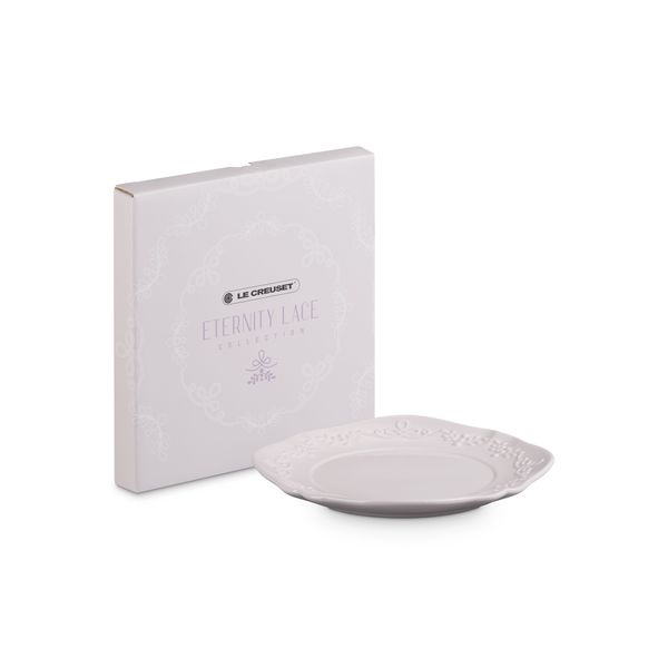 Le Creuset Stoneware Eternity Lace Plate Border Relief - 22cm