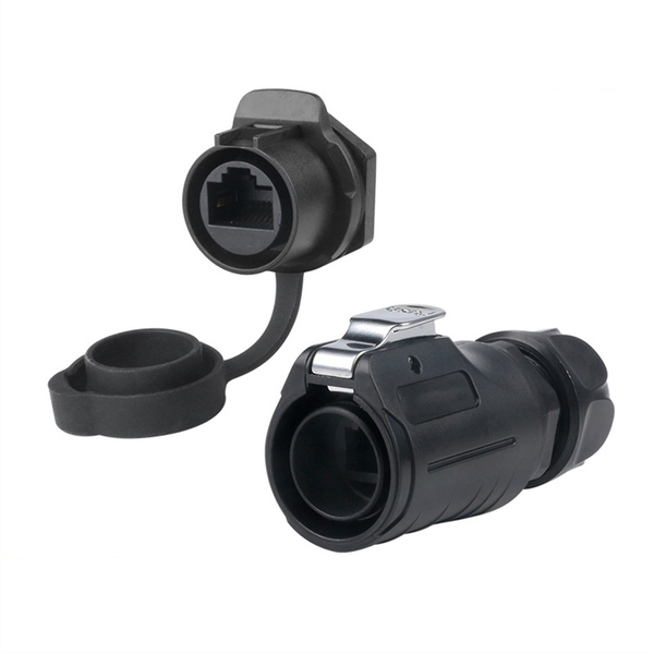 LP-20 RJ45 Connector Set IP68 Waterproof Black