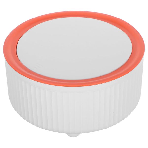 Small Trash Can with Lid for Bathroom and Office, Space-Saving Press-top