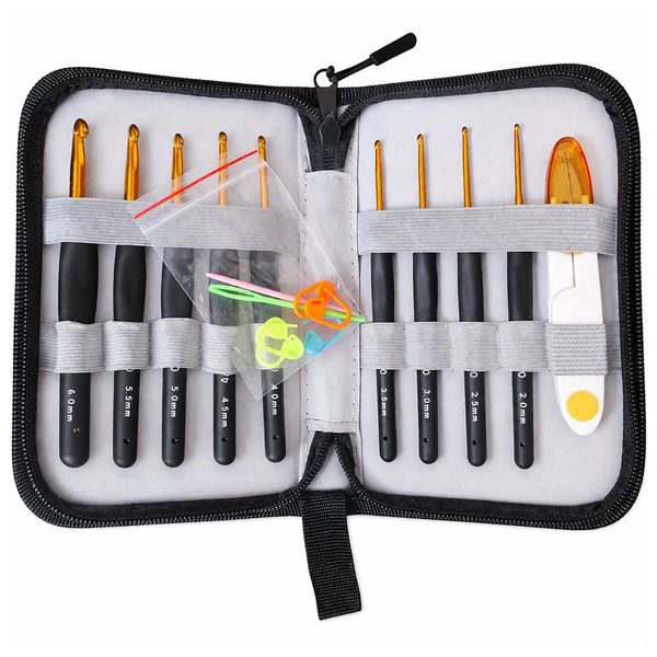 Trocraft Soft Handle Crochet Hook Set - 18 Piece Kit