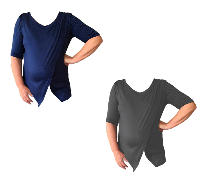 Short Sleeve-2 Pack-Navy &amp; Grey image