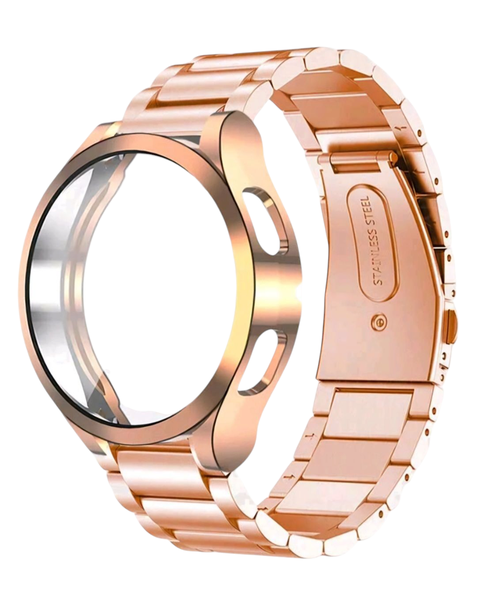 RoseGold Stainless Steel Watch Strap Compatible with Samsung Watch 7 (44mm)