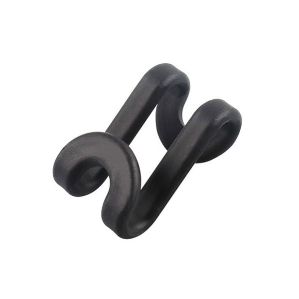 Black S Shape Clothes Hanger Connector Hook image