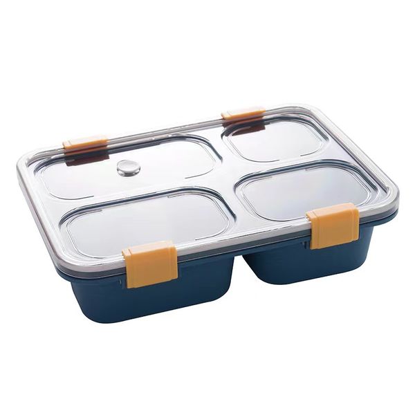 4 Compartments Lunch Bento Box Leak-Proof Microwave Freezer Safe Lunch Box
