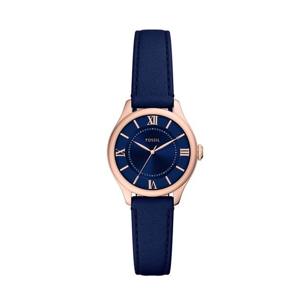 Fossil - Gilmore 3-Hand Leather Watch - Navy