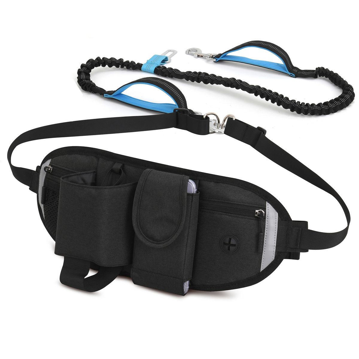 Hands Free Dog Leash with Zipper Pouch Dog Traction Rope with Garbage ...