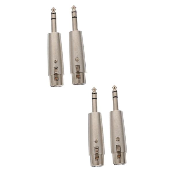4pcs Female to Stereo Male Audio Adapter Converter for Microphone
