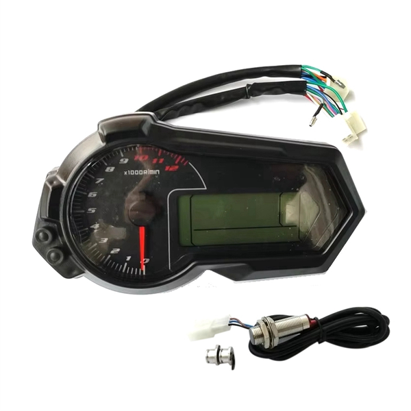 1200Rpm Motorcycle Odometer Tachometer Compatible with Universal