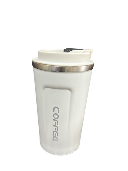 Stainless Steel Vacuum Travel Coffee Mug - 510ml - White