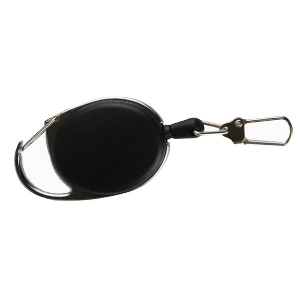 Retractable Keychain (Black) - Heavy Duty, Theft Proof