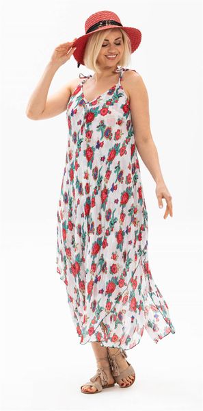 Strap Voile Aphrodite Midi Length Women Dress - By Sile Cloth